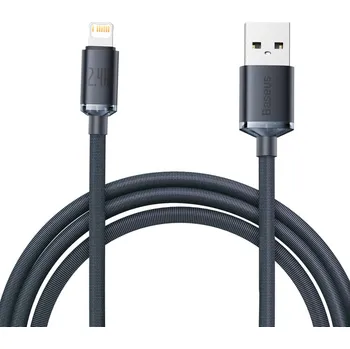 Baseus Datový kabel Crystal Shine USB na Lightning 2.4A 2m Černý