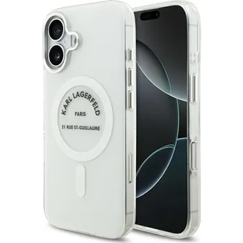 Pouzdro na mobilní telefon Karl Lagerfeld IML Karl RSG Logo MagSafe iPhone 17 průhledný