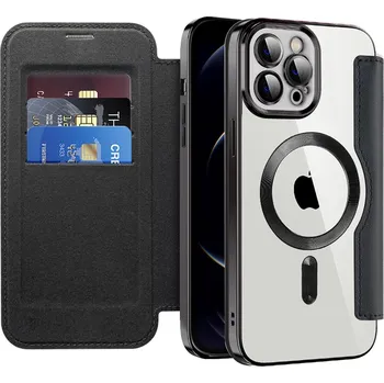 Pouzdro na mobilní telefon Pouzdro na knihu Techsuit SmartMag pro iPhone 12 Pro černé