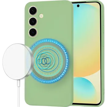 Pouzdro na mobilní telefon Techsuit SoftFlex MagSafe pro Samsung Galaxy S24 FE mátově zelená
