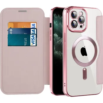 Pouzdro na mobilní telefon Pouzdro na knihu Techsuit SmartMag pro iPhone 11 Pro Max růžové