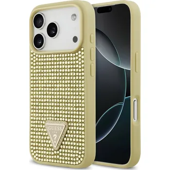 Pouzdro na mobilní telefon Guess Rhinestone Triangle Logo GUHCP17LHDGTPD iPhone 17 Pro zlatá