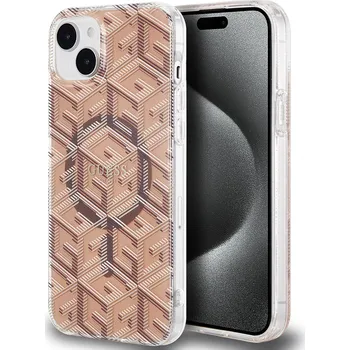 Telefonní příslušenství Guess IML GCube MagSafe GUHMP15MHGCUSTGW iPhone 15 Plus hnědý