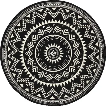 Koberec Kusový koberec Celebration 103441 Valencia Black kruh 140x140 (průměr) kruh cm