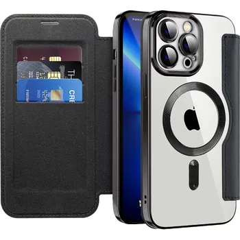 Pouzdro na mobilní telefon Pouzdro na knihu Techsuit SmartMag pro iPhone 13 Pro černé