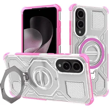 Pouzdro na mobilní telefon Techsuit Carbon Shield PRO pro Samsung Galaxy S25 Edge růžová průhledná