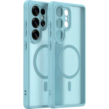 Pouzdro na mobilní telefon Techsuit HaloFrost II MagSafe pro Samsung Galaxy S25 Ultra mátově zelená