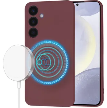 Pouzdro na mobilní telefon Techsuit SoftFlex MagSafe pro Samsung Galaxy S24 Plus švestkově červená