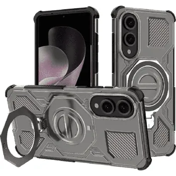 Pouzdro na mobilní telefon Techsuit Carbon Shield PRO pro Samsung Galaxy S25 Edge kouřově černá