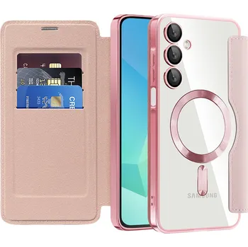 Pouzdro na mobilní telefon Techsuit SmartMag knížkové pouzdro Samsung Galaxy A16 4G/A16 5G růžové