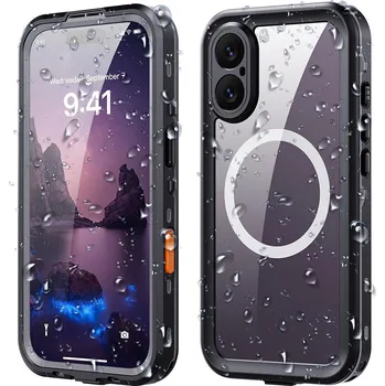 Pouzdro na mobilní telefon ShellBox Vodotěsné pouzdro IP68 iPhone 17 černé