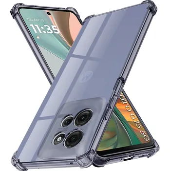 Pouzdro na mobilní telefon Techsuit Shockproof průhledný silikon Motorola Moto G75 kouřově černý