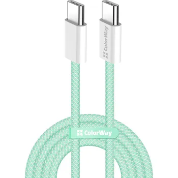 ColorWay Data Cable CW-CBPDCC061-G pro MacBook Pro Type-C na Type-C PD 60W 1m zelená