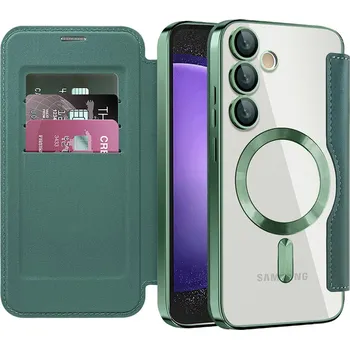 Pouzdro na mobilní telefon Pouzdro na knihu Techsuit SmartMag pro Samsung Galaxy S23 FE zelené