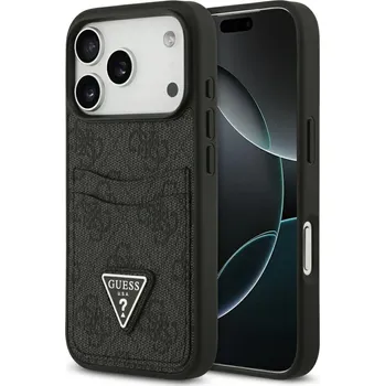 Pouzdro na mobilní telefon Guess Hardcase 4G Double Card Triangle iPhone 17 Pro černá