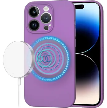 Pouzdro na mobilní telefon Techsuit SoftFlex MagSafe pro iPhone 14 Pro fialová