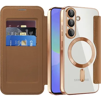 Pouzdro na mobilní telefon Pouzdro na knihu Techsuit SmartMag pro Samsung Galaxy A36 5G hnědé