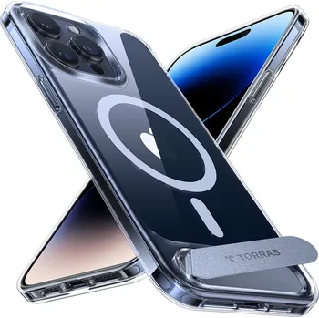 Pouzdro na mobilní telefon Torras Pstand MagSafe iPhone 15 Pro průhledný
