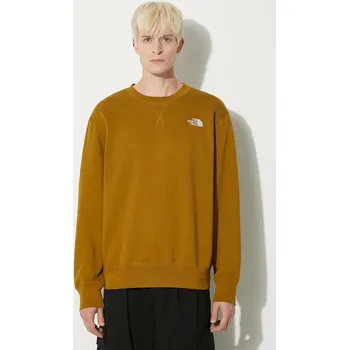 Pánská mikina Mikina The North Face Essential Relaxed Crew pánská, zelená barva, hladká, NF0A89ET1OB1 78X, vel. M