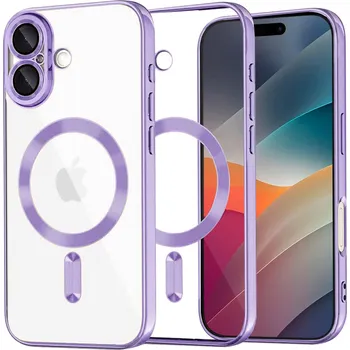 Pouzdro na mobilní telefon Techsuit Luxury Crystal MagSafe iPhone 17 světle fialová