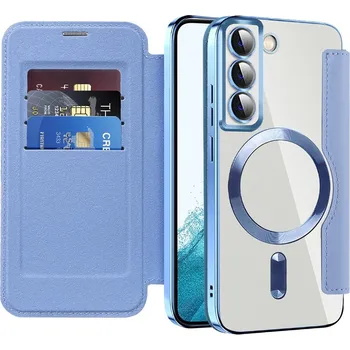 Pouzdro na mobilní telefon Pouzdro na knihu Techsuit SmartMag pro Samsung Galaxy S22 5G světle modré