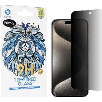Lito 2.5D Klasické Sklo iPhone 15 Pro Max Soukromé