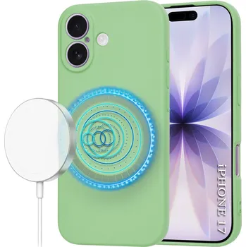Pouzdro na mobilní telefon Techsuit SoftFlex MagSafe pro iPhone 17 v mátově zelené