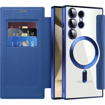Pouzdro na mobilní telefon Pouzdro na knihu Techsuit SmartMag pro Samsung Galaxy S24 Ultra modré