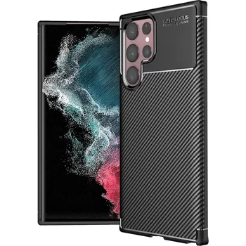 Pouzdro na mobilní telefon Techsuit CarbonFiber Samsung Galaxy S22 Ultra 5G černý