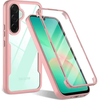 Pouzdro na mobilní telefon Techsuit ColorVerse 360 Series s ochranným sklem Samsung Galaxy A26 5G růžový