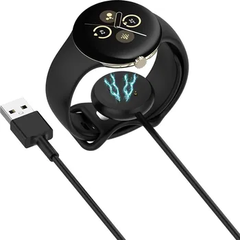Techsuit SmartWatch bezdrátový nabíjecí kabel pro Google Pixel Watch 3 2 Fitbit Ace LTE USB černá