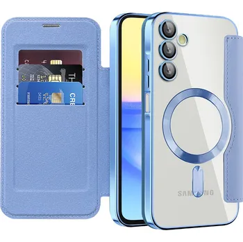 Pouzdro na mobilní telefon Pouzdro na knihu Techsuit SmartMag pro Samsung Galaxy A15 4G / A15 5G světle modré