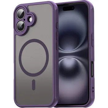 Pouzdro na mobilní telefon Techsuit HaloFrost II MagSafe pro iPhone 16 fialová