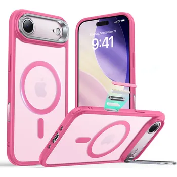 Pouzdro na mobilní telefon ESR Classic Hybrid HaloLock Kickstand pro iPhone 17 Air Růžová Mlha