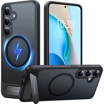 Pouzdro na mobilní telefon Torras Pstand MagSafe pro Samsung Galaxy S25 černý