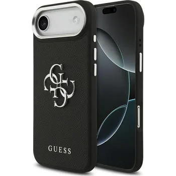 Pouzdro na mobilní telefon Guess Hardcase 4G Grained Big and Classic Logo iPhone 17 Air černý