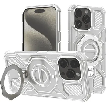 Pouzdro na mobilní telefon Techsuit Carbon Shield PRO iPhone 15 Pro Max bílá průhledná