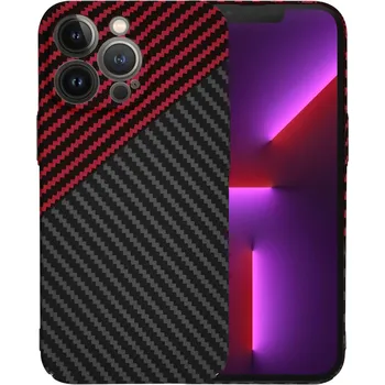 Pouzdro na mobilní telefon Techsuit Carbonite FiberShell iPhone 13 Pro Red Vortex