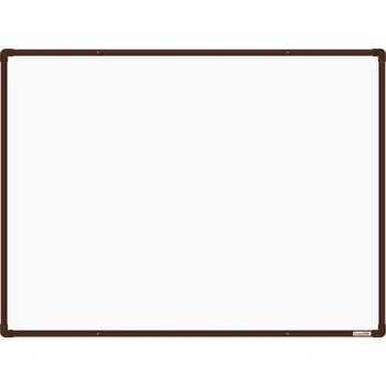 Bílé magnetické tabule boardOK 120 x 90 cm barva rámu: hnědá