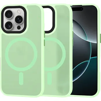 Pouzdro na mobilní telefon Techsuit HaloFrost MagSafe Series iPhone 16 Pro Světle zelená