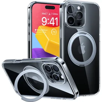 Pouzdro na mobilní telefon Torras Ostand Pro MagSafe Series iPhone 16 Pro Max průhledný