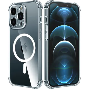 Pouzdro na mobilní telefon Techsuit Shockproof průhledný silikonový MagSafe iPhone 12 Pro Max průhledný