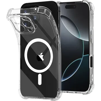 Pouzdro na mobilní telefon Techsuit Shockproof průhledný silikonový MagSafe iPhone 16 Pro průhledný