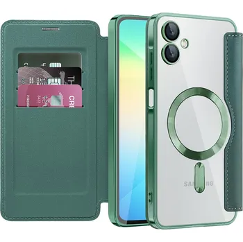 Pouzdro na mobilní telefon Pouzdro na knihu Techsuit SmartMag pro Samsung Galaxy A06 zelené