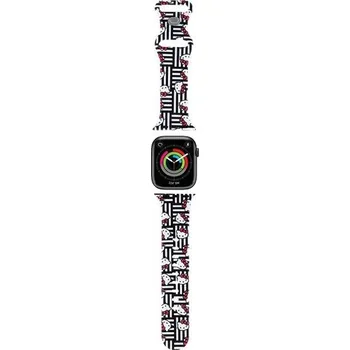 Řemínek na hodinky Hello Kitty řemínek silikonový Heads & Stripes pro Apple Watch černý