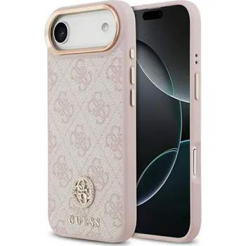 Pouzdro na mobilní telefon Guess Hardcase 4G Strass Logo MagSafe iPhone 17 Air růžová