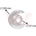 Ochranný plech proti rozstřikování, brzdový kotouč VAN WEZEL 3010371