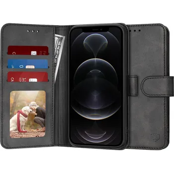 Pouzdro na mobilní telefon Techsuit Pouzdro Kniha iPhone 12 Pro Černá