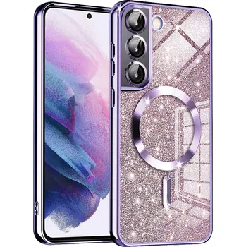 Pouzdro na mobilní telefon Techsuit MagSafe Třpytivý Samsung S21 5G Světle fialový