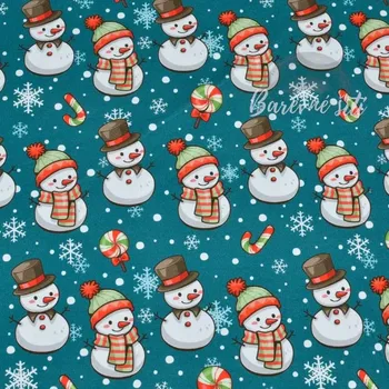 Úplet Sněhuláci a vločky (E) (Top kvalitní úplet Bella digitisk Vánoce 2024)